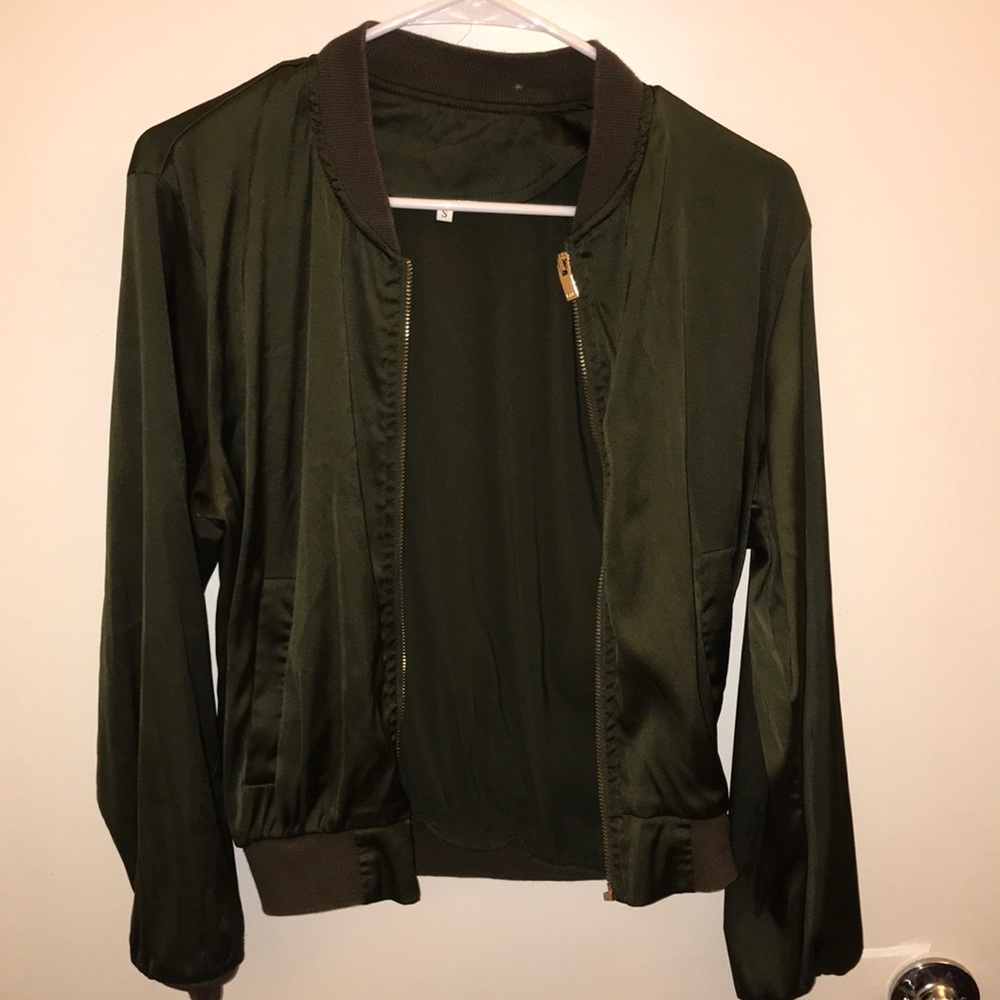 Shiny green blazer